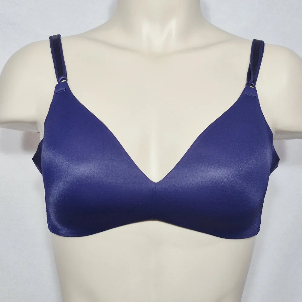 34B Warner's RM0561 RM7561 Simply Perfect Underarm Smoothing Wireless Bra Navy